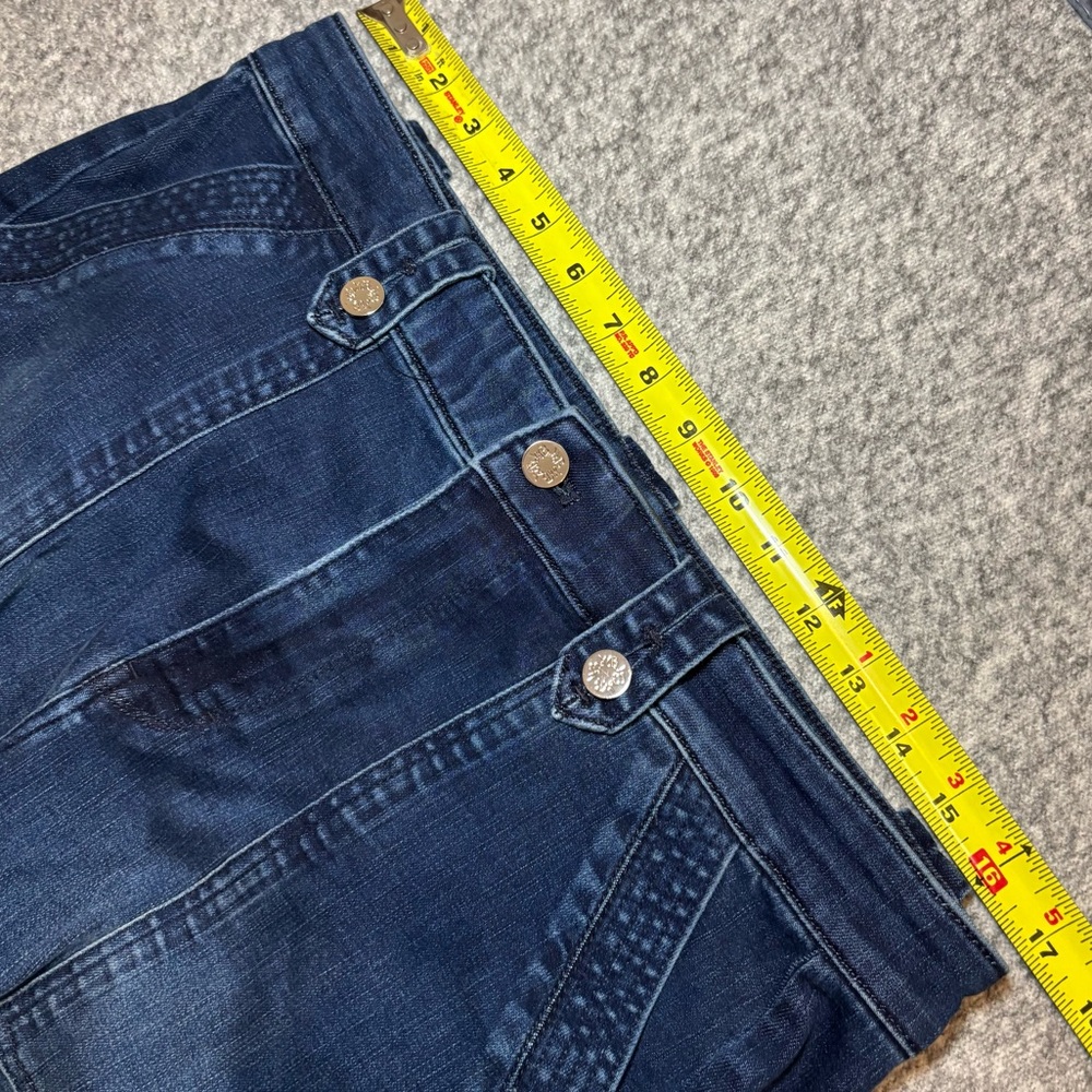 White House Black Market Women’s Extra High Rise Cargo Wide Leg Jeans Size 14 - Picture 9 of 12
